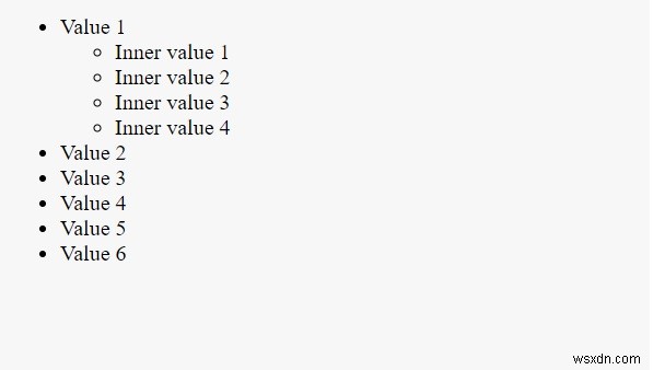 JavaScript - Làm thế nào để tạo danh sách không có thứ tự lồng nhau dựa trên lồng ghép của mảng? 