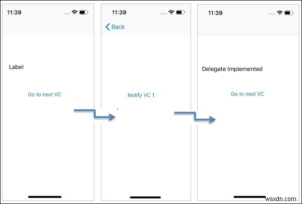 Thiết lập một đại biểu đơn giản để giao tiếp giữa hai bộ điều khiển chế độ xem trong iPhone 