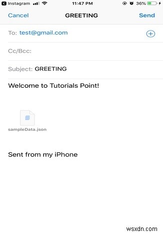 Làm cách nào để gửi tệp đính kèm trong email bằng Swift (ios)? 