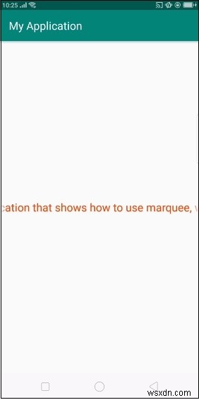 Làm thế nào để tạo văn bản Marquee trong Android? 