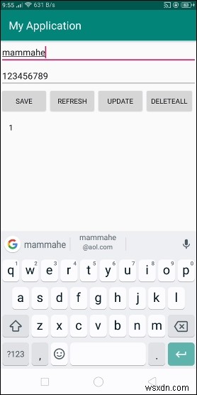 Làm thế nào để sử dụng thay đổi () trong sqlite Android? 