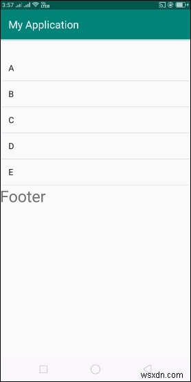 Làm cách nào để thêm chế độ xem chân trang vào chế độ xem danh sách Android? 
