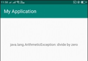 Cách in thông báo ngoại lệ (Exception) trong Android