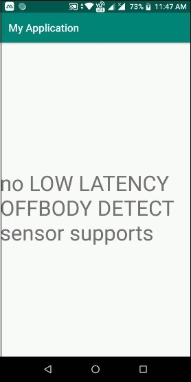Làm thế nào để kiểm tra điện thoại di động Android hỗ trợ cảm biến OFFBODY DETECT LATENCY THẤP? 