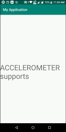 Làm thế nào để kiểm tra điện thoại di động Android hỗ trợ cảm biến ACCELEROMETER? 