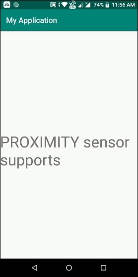 Làm thế nào để kiểm tra điện thoại di động Android hỗ trợ cảm biến PROXIMITY? 