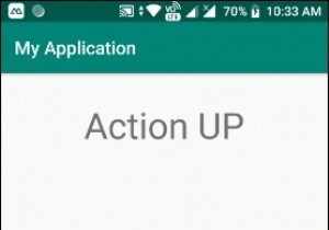 Làm thế nào để sử dụng sự kiện action up trong Android? 