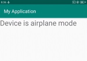 Làm thế nào để tìm thiết bị đang ở chế độ trên máy bay hay không trong Android? 