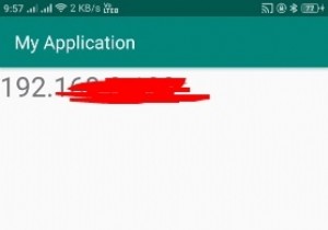 Làm cách nào để lấy địa chỉ IP Wi-Fi hiện tại trong Android? 