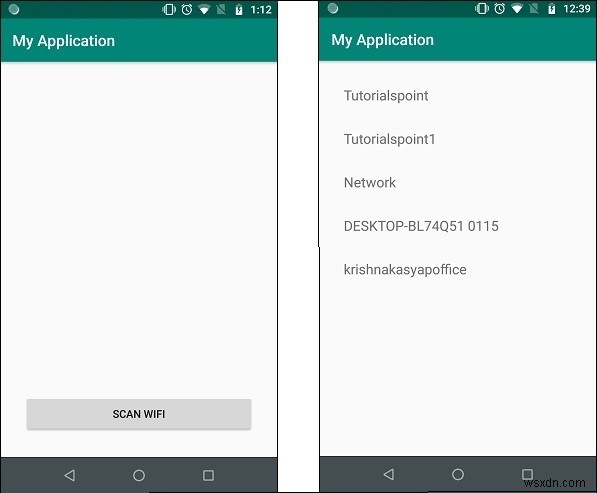 Android quét mạng Wi-Fi theo chương trình 