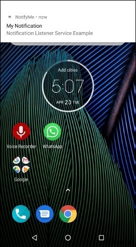 Làm thế nào để tạo mục đích Thông báo android để tự xóa nó? 