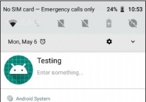 Làm cách nào để tôi có thể chèn một EditText (để chèn văn bản) vào thông báo của Android? 