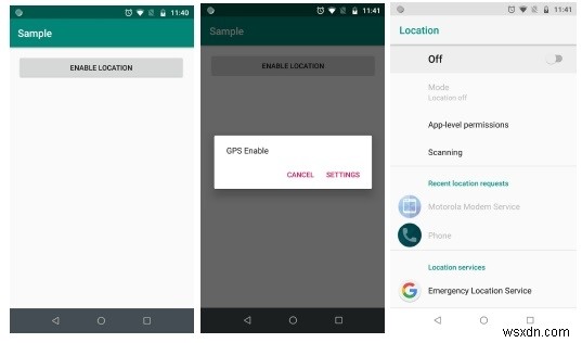 Làm cách nào để kiểm tra xem Dịch vụ vị trí đã được bật trong Ứng dụng Android chưa? 
