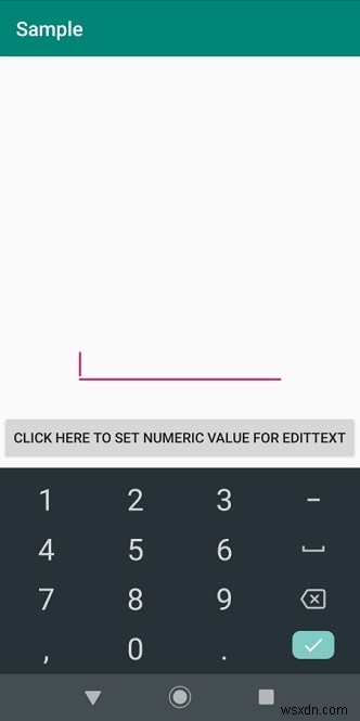 Làm cách nào để chỉ đặt giá trị số cho văn bản chỉnh sửa trong Android? 