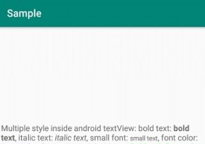 Làm cách nào để tạo nhiều kiểu bên trong TextView trong Android? 