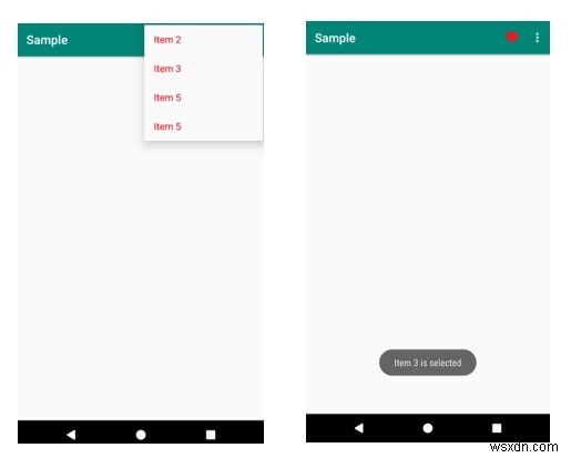 Làm cách nào để thay đổi màu văn bản của mục Menu trong Android? 