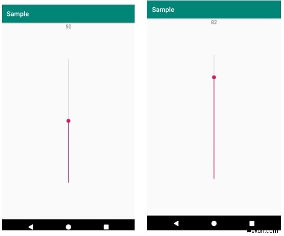 Làm cách nào để có được một seekBar dọc hoạt động trong Android? 