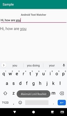 Làm thế nào để sử dụng lớp Text Watcher trong Android? 