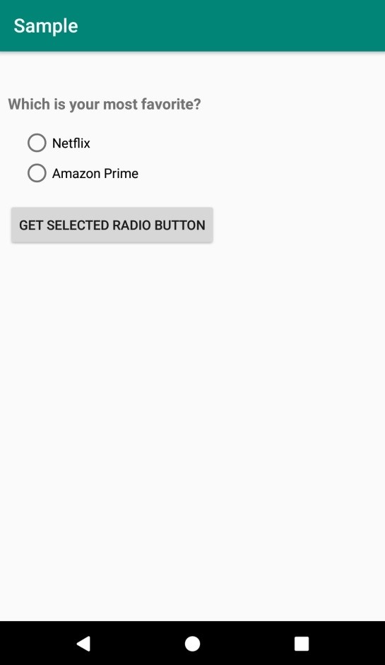 Làm cách nào để nhận Chỉ mục đã chọn của nhóm Radio trong Android? 