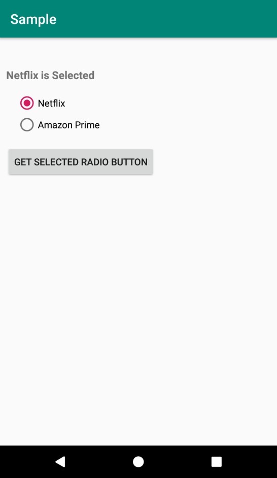Làm cách nào để nhận Chỉ mục đã chọn của nhóm Radio trong Android? 