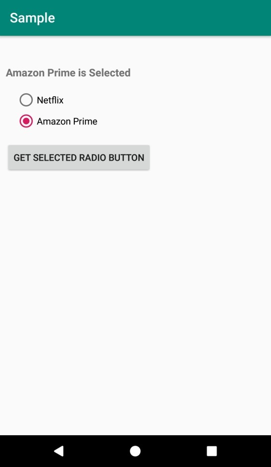 Làm cách nào để nhận Chỉ mục đã chọn của nhóm Radio trong Android? 
