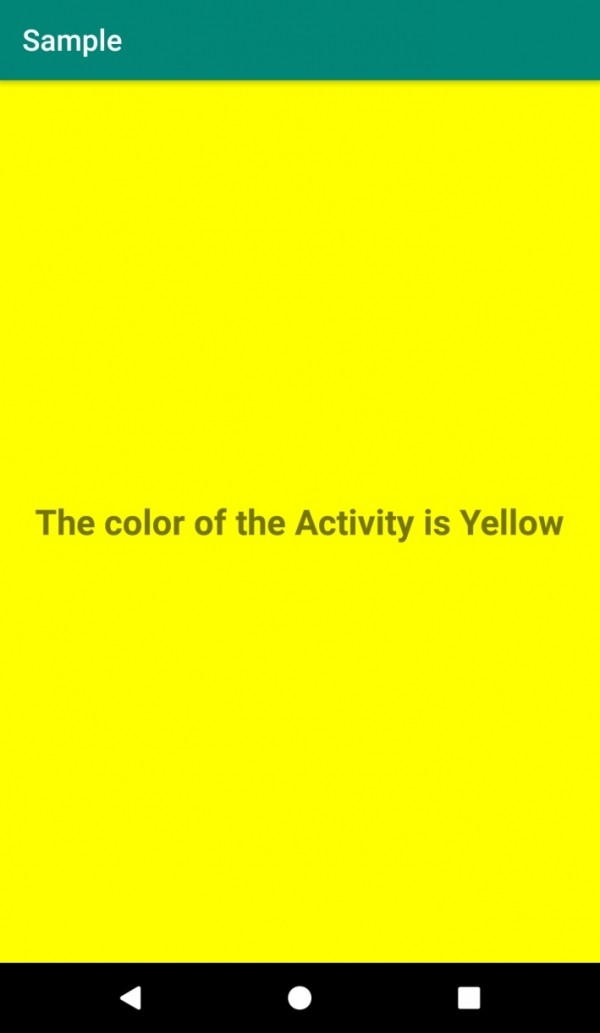 Làm cách nào để đặt màu nền của một hoạt động Android thành màu vàng Theo lập trình? 