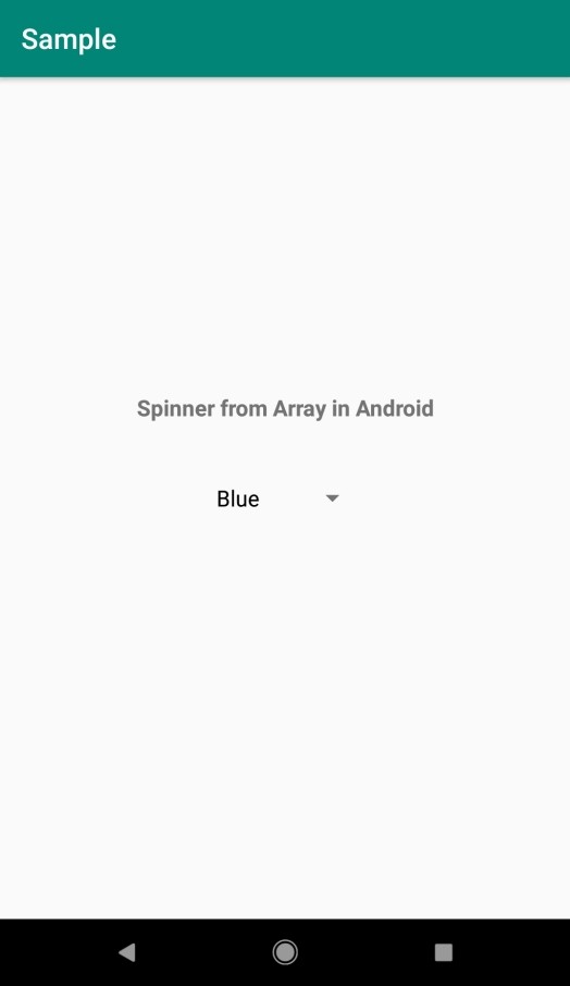 Làm thế nào để tạo spinner Lập trình từ mảng trong Android? 