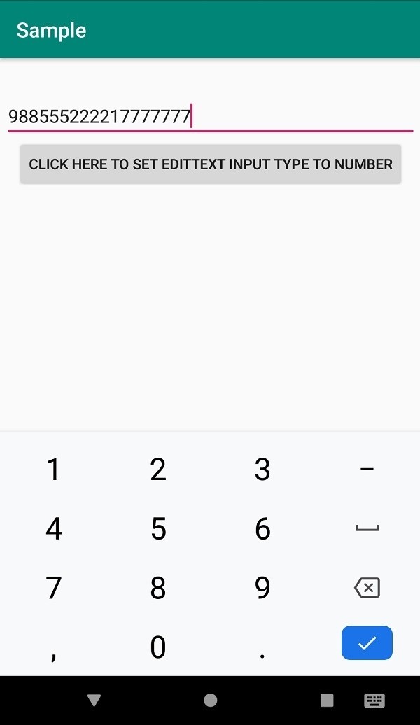 Làm cách nào để chúng tôi đặt loại đầu vào cho Android EditText theo chương trình? 