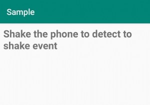 Làm thế nào để phát hiện sự kiện rung trong ứng dụng Android? 