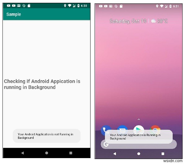 Làm thế nào để kiểm tra xem một ứng dụng Android có đang chạy trong nền hay không? 