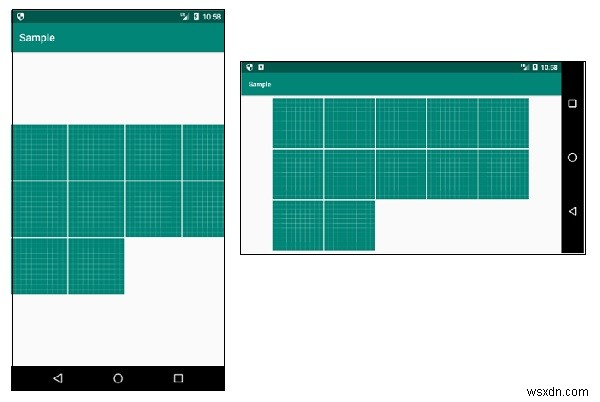 Làm cách nào để GridLayout vừa với kích thước màn hình trong Android? 