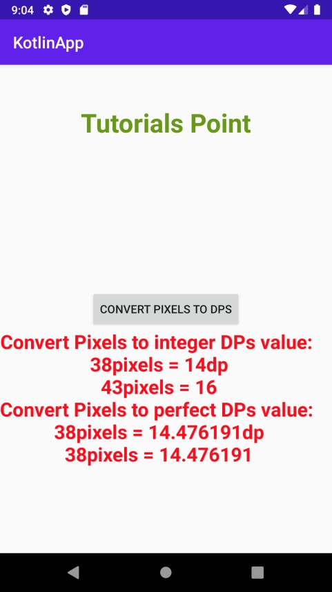 Làm thế nào để chuyển đổi pixel sang dp trong Ứng dụng Android bằng Kotlin? 