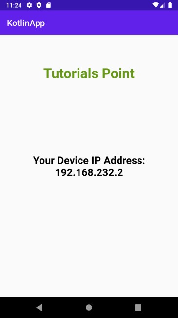 Làm cách nào để lấy địa chỉ IP của thiết bị Android theo cách lập trình bằng Kotlin? 