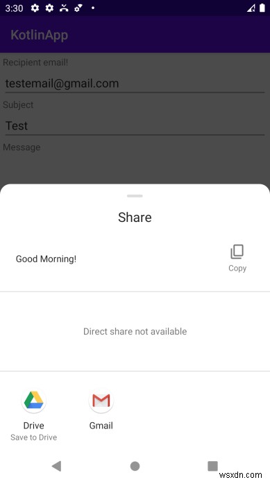 Làm cách nào để gửi email bằng gmail từ ứng dụng Android của tôi bằng Lập trình Kotlin? 