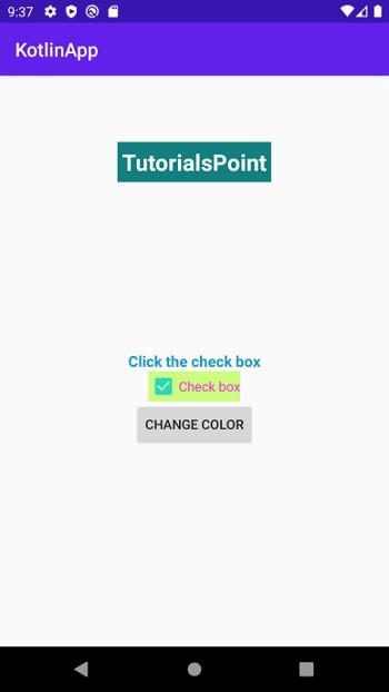 Làm cách nào để thay đổi màu của CheckBox trong Android bằng Kotlin? 