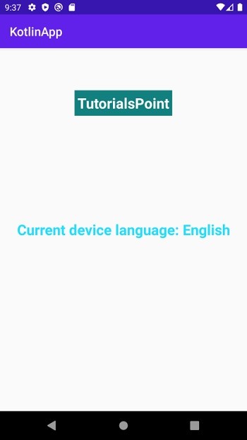 Làm cách nào chúng ta có thể chọn ngôn ngữ hiện tại trong thiết bị Android bằng Kotlin? 