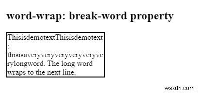 Thuộc tính CSS word-wrap 