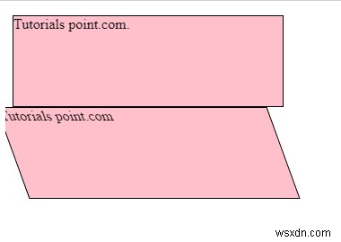 Xác định các biến đổi xiên cùng với trục x bằng cách sử dụng CSS 