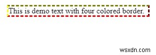 Đặt màu của bốn đường viền bằng cách sử dụng CSS 