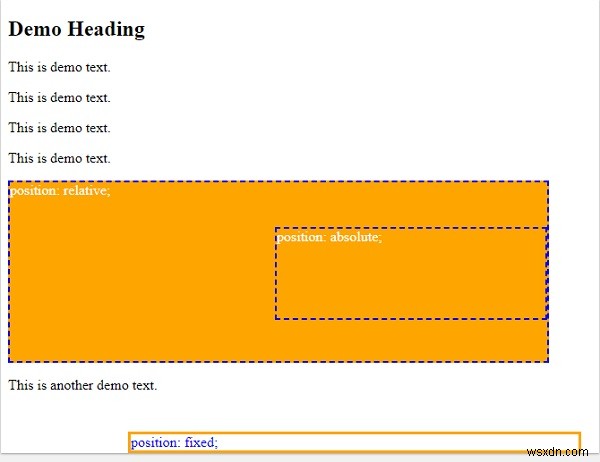 Định vị cố định trong CSS 