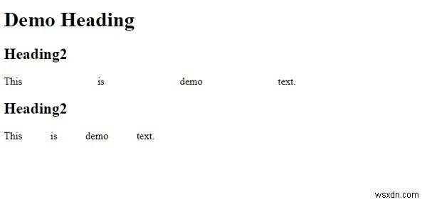 Khoảng cách từ sử dụng CSS 