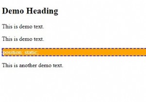 Định vị tĩnh trong CSS 