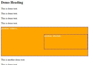 Định vị tuyệt đối trong CSS 