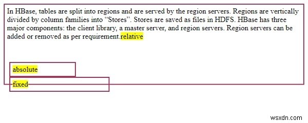 Căn chỉnh các phần tử bằng cách sử dụng thuộc tính vị trí trong CSS 