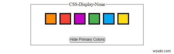 Hiển thị Không sử dụng trong CSS 