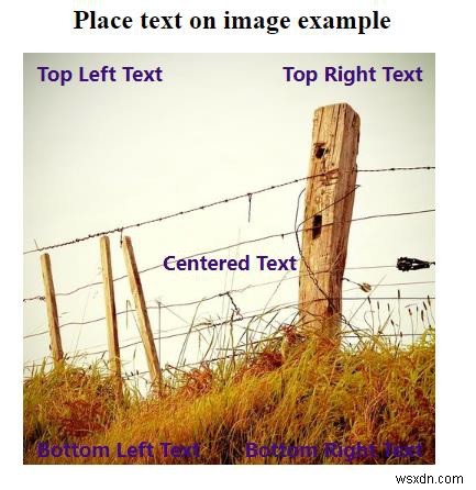 Làm cách nào để đặt văn bản lên hình ảnh bằng HTML và CSS? 