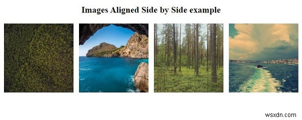Làm thế nào để căn chỉnh các hình ảnh cạnh nhau bằng CSS? 