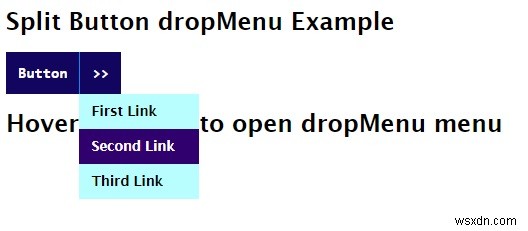 Làm cách nào để tạo danh sách thả xuống nút chia tách bằng CSS? 