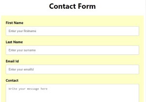 Cách tạo form liên hệ (contact form) với CSS