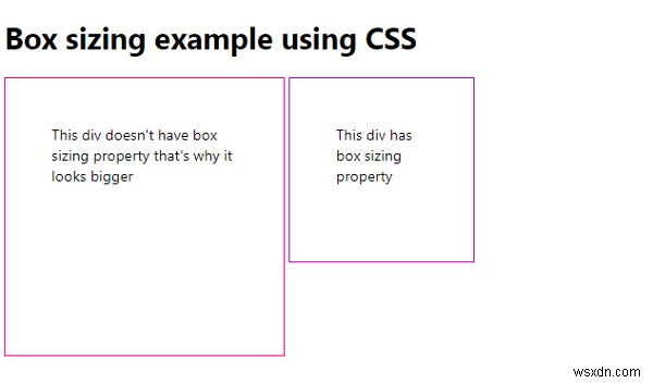 Chiều rộng hộp CSS3 với kích thước hộp 